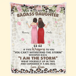 A Mother And Daughter Grow Together In Love - Family Personalized Custom Blanket - Mother's Day, Gift For Mom, Grandma