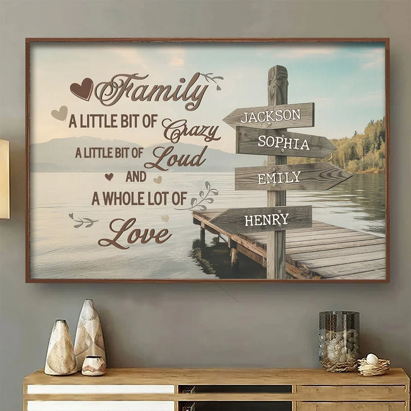 Together We Make One Beautiful Family - Family Personalized Custom Horizontal Poster - Gift For Family Members