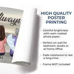 Memories Fade, But Love Lasts Forever - Memorial Personalized Custom Horizontal Poster - Sympathy Gift For Family Members