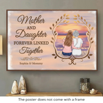 A Sweet Reminder Of The Love Between Mom And Daughter - Family Personalized Custom Horizontal Poster - Gift For Mom, Daughters