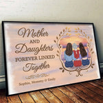 A Sweet Reminder Of The Love Between Mom And Daughter - Family Personalized Custom Horizontal Poster - Gift For Mom, Daughters