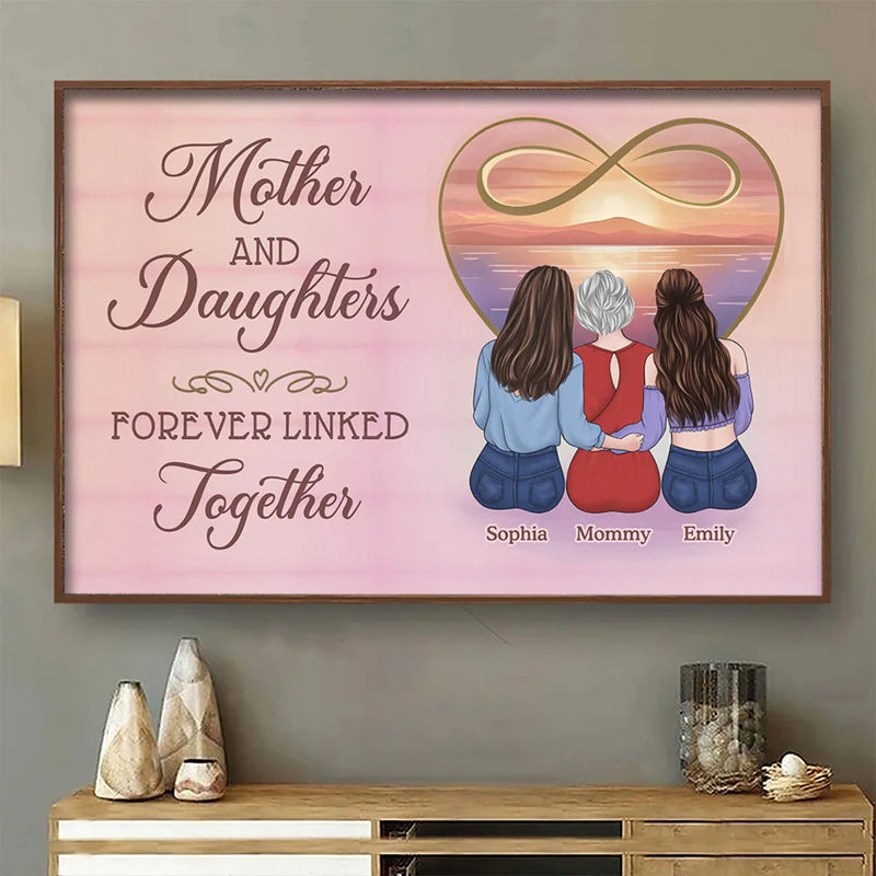 Because Every Family Has A Story Worth Sharing - Family Personalized Custom Horizontal Poster - Mother's Day, Gift For Mom, Grandma, Daughter