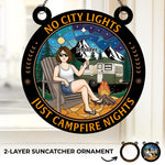 A Little Piece Of The Outdoors For Your Favorite Space - Family Personalized Window Hanging Suncatcher Ornament - Gift For Campers, RV Travelers, Family