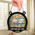 Perfect For Adding A Touch Of Nature To Your Home - Family Personalized Window Hanging Suncatcher Ornament - Gift For Campers, RV Owners, Road Trippers