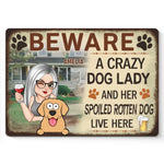 A Fun Way To Show Off Your Love For Your Furry Friends - Dog Personalized Custom Home Decor Metal Sign - House Warming Gift For Dog Lovers