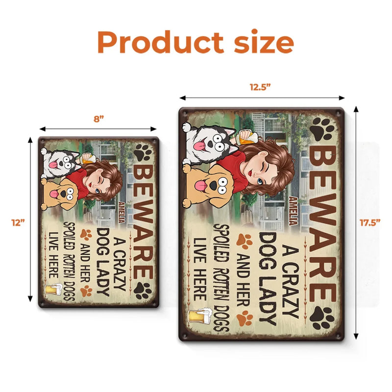 A Fun Way To Show Off Your Love For Your Furry Friends - Dog Personalized Custom Home Decor Metal Sign - House Warming Gift For Pet Owners, Pet Lovers