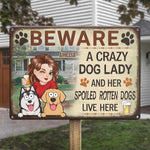 A Fun Way To Show Off Your Love For Your Furry Friends - Dog Personalized Custom Home Decor Metal Sign - House Warming Gift For Dog Lovers