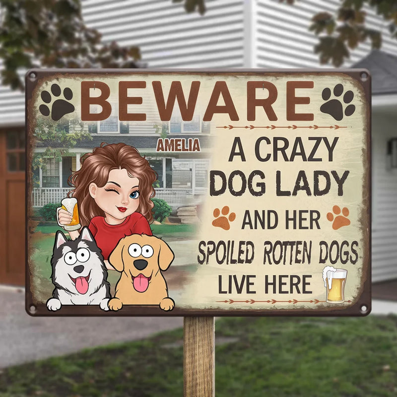 A Fun Way To Show Off Your Love For Your Furry Friends - Dog Personalized Custom Home Decor Metal Sign - House Warming Gift For Pet Owners, Pet Lovers