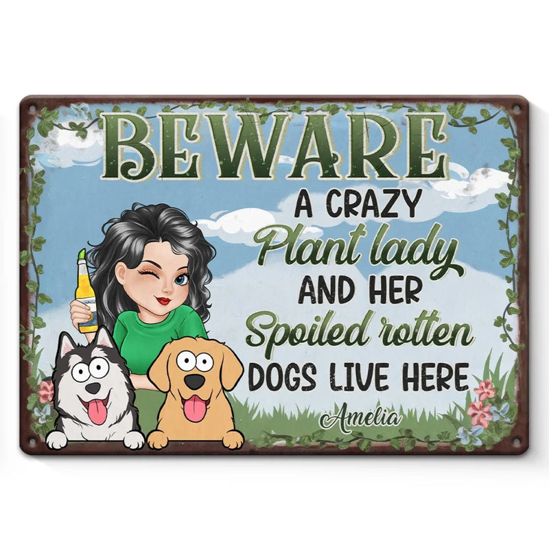 A Fun Reminder That Pets Make A House A Home - Dog Personalized Custom Home Decor Metal Sign - House Warming Gift For Pet Owners, Pet Lovers