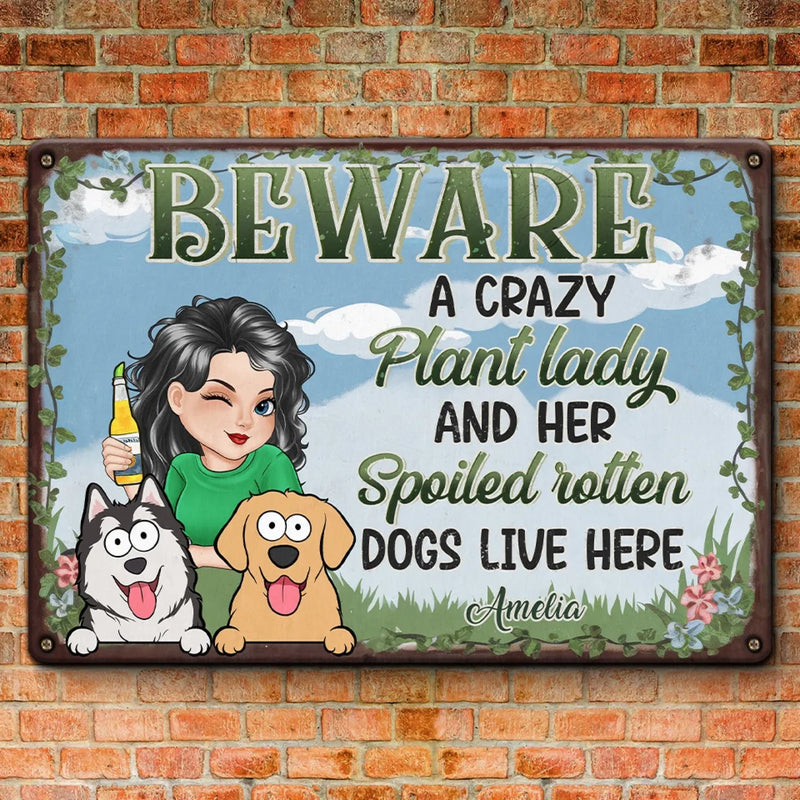 A Fun Reminder That Pets Make A House A Home - Dog Personalized Custom Home Decor Metal Sign - House Warming Gift For Pet Owners, Pet Lovers