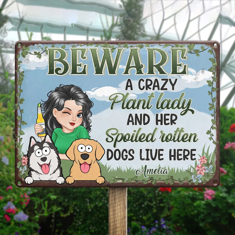 A Fun Reminder That Pets Make A House A Home - Dog Personalized Custom Home Decor Metal Sign - House Warming Gift For Pet Owners, Pet Lovers