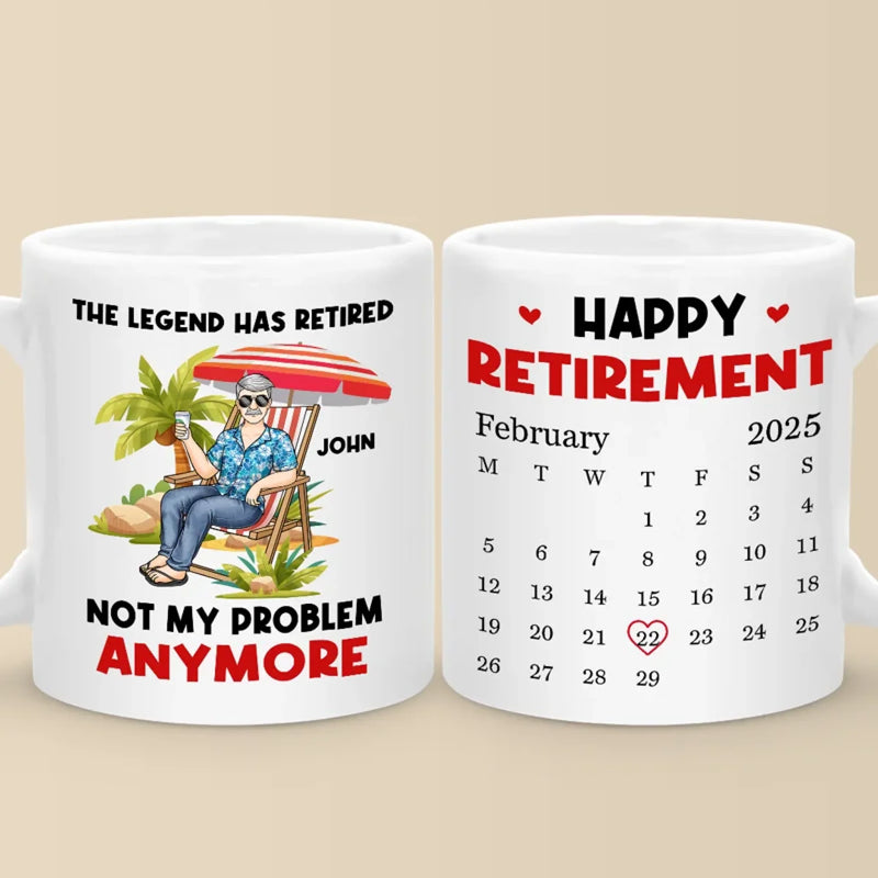 Work Ends, Life Begins - Coworker Personalized Custom Mug - Appreciation, Retirement Gift For Coworkers, Work Friends, Colleagues