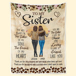 Our Friendship Is Written On My Heart - Bestie Personalized Custom Blanket - Gift For Best Friends, BFF, Sisters