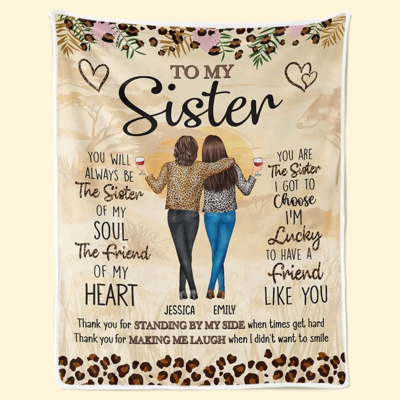 Our Friendship Is Written On My Heart - Bestie Personalized Custom Blanket - Gift For Best Friends, BFF, Sisters