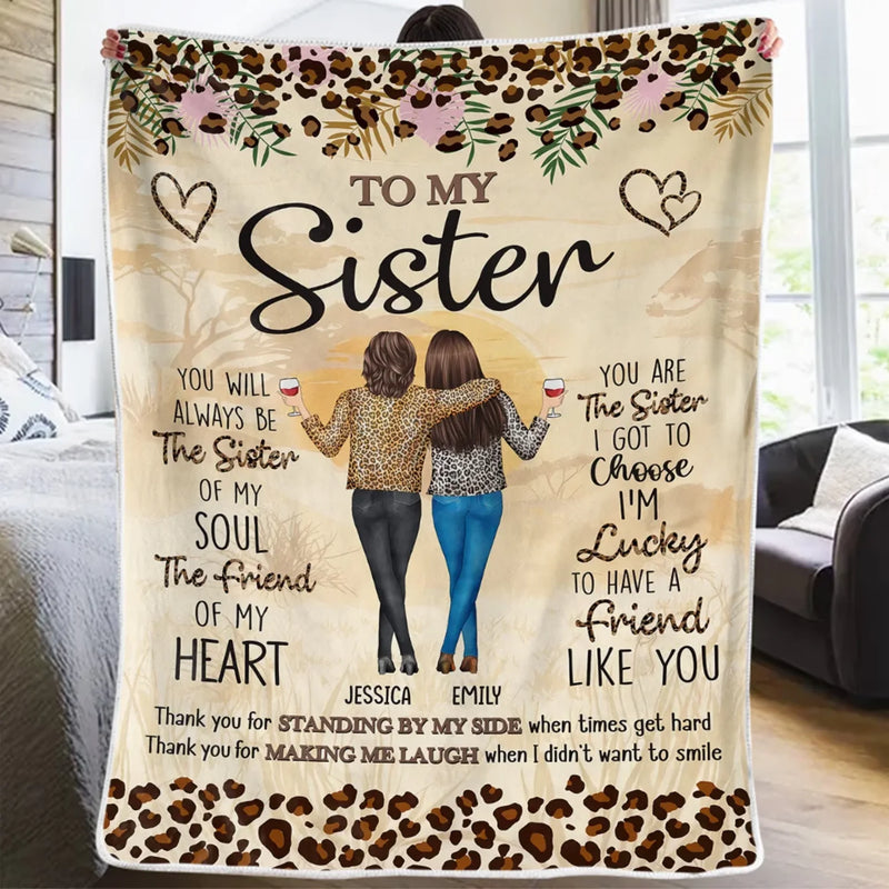 Our Friendship Is Written On My Heart - Bestie Personalized Custom Blanket - Gift For Best Friends, BFF, Sisters
