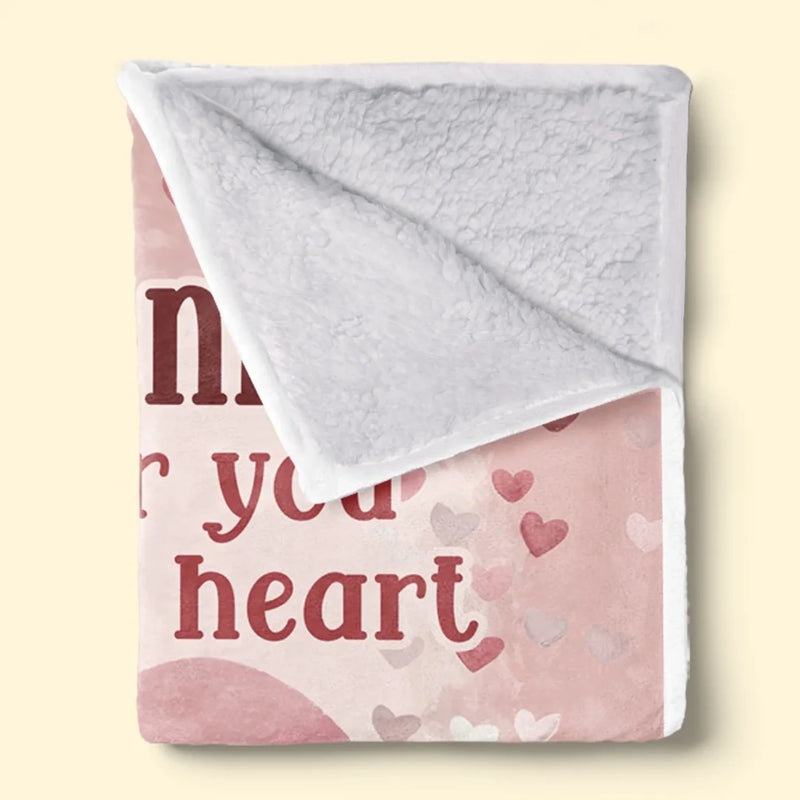Grandma’s Love Is Forever In My Heart - Family Personalized Custom Blanket - Gift For Mom, Grandma