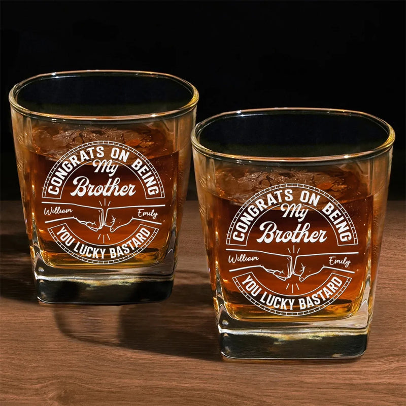 When Life Gives You Cousins, Make Crazy Memories - Family Personalized Custom Square Whiskey Glass - Gift For Family Members