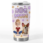 Paws And Claws, All My Love - Dog & Cat Personalized Custom 3D Inflated Effect Printed Tumbler - Gift For Dog Lovers, Mom