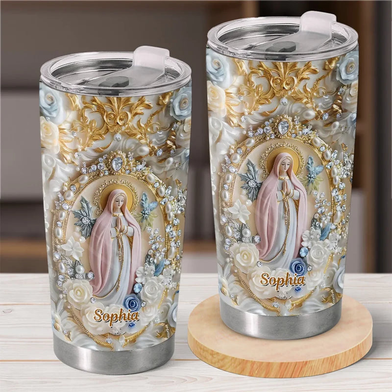 My Heart Finds Peace - Family Personalized Custom 3D Inflated Effect Printed Tumbler - Gift For Yourself, Best Friends, Siblings, Family Members