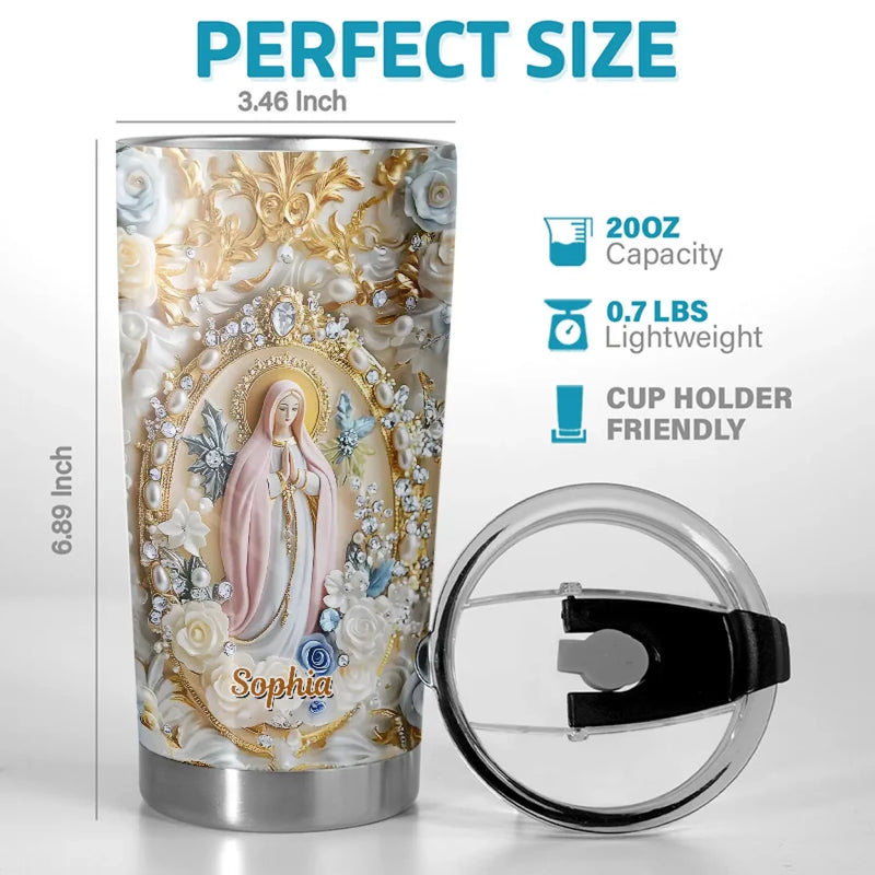 My Heart Finds Peace - Family Personalized Custom 3D Inflated Effect Printed Tumbler - Gift For Yourself, Best Friends, Siblings, Family Members