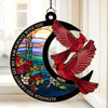 Though You Are Gone, Your Light Still Shines - Memorial Personalized Window Hanging Suncatcher Ornament - Sympathy Gift For Family Members