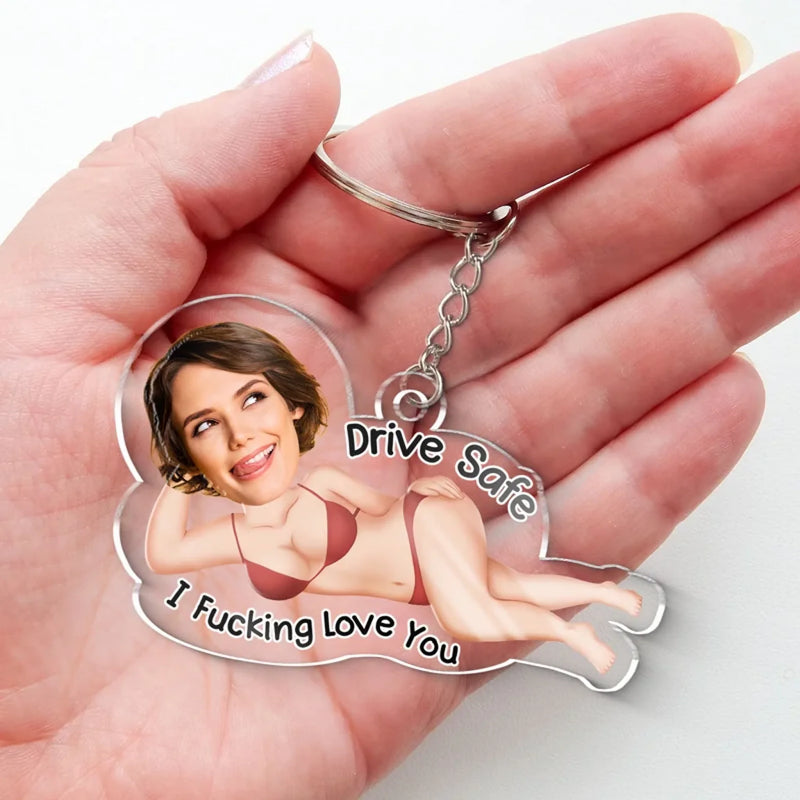 Custom Photo You’re My Favorite Weirdo - Couple Personalized Custom Shaped Acrylic Keychain - Gift For Husband Wife, Anniversary