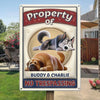 Property Of My Fluffy Boss - Dog Personalized Custom 3D Inflated Effect Printed Home Decor Metal Sign - House Warming Gift For Pet Owners, Pet Lovers