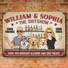Good Times With Good Friends - Dog Personalized Custom Home Decor Metal Sign - House Warming Gift For Pet Owners, Pet Lovers