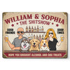 Good Times With Good Friends - Dog Personalized Custom Home Decor Metal Sign - House Warming Gift For Pet Owners, Pet Lovers