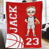 Heart On The Court - Personalized Custom Blanket - Gift For Sport Lovers, Sport Players