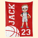 Heart On The Court - Personalized Custom Blanket - Gift For Sport Lovers, Sport Players