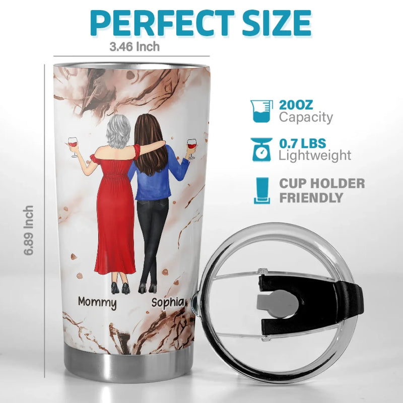 Together Always, Friends From The Start - Family Personalized Custom Tumbler - Gift For Mom, Daughter