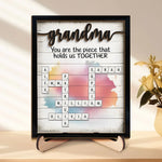 Home Is Where Your Grandma Is - Family Personalized Custom 2-Layered Wooden Plaque With Stand - Mother's Day, Gift For Mom, Grandma