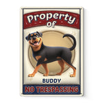 Property Of A Paw-some Dog - Dog Personalized Custom 3D Inflated Effect Printed Home Decor Metal Sign - House Warming Gift For Pet Owners, Pet Lovers