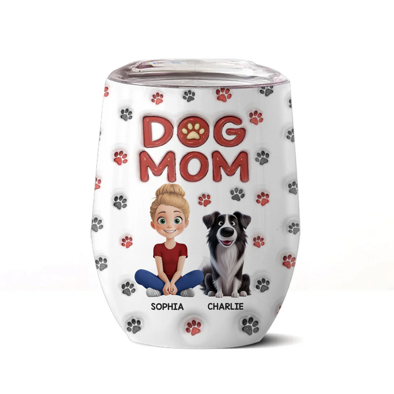 My Dog Is My Heart With Fur - Dog Personalized Custom 3D Inflated Effect Printed Tumbler - Gift For Pet Owners, Pet Lovers