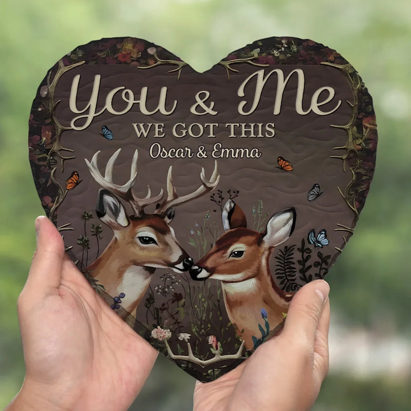 For The Moments That Make Your Love Unique - Couple Personalized Custom Heart Shaped Stone With Stand - Gift For Husband Wife, Anniversary