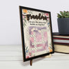 We Are Born Of Love, Love Is Our Grandma - Family Personalized Custom 2-Layered Wooden Plaque With Stand - Mother's Day, Gift For Mom, Grandma