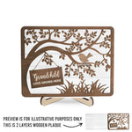 Custom Name Grandchild Family Tree Gifts for Grandparents - Personalized Wooden Plaque