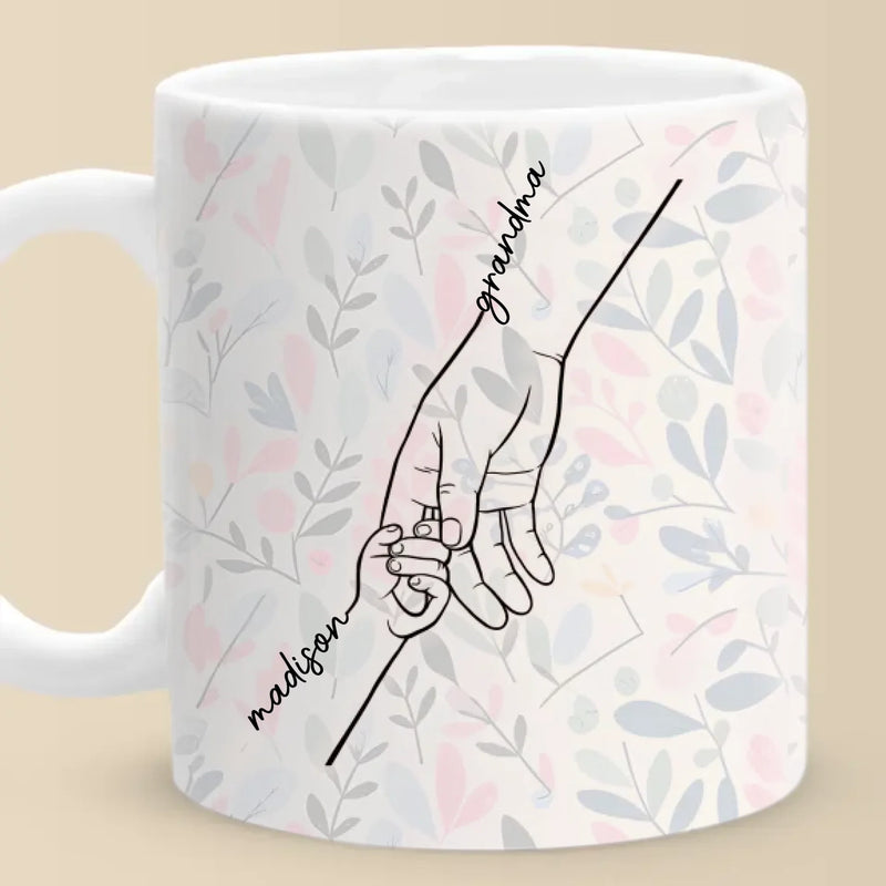 We Can Only Learn To Love By Loving - Family Personalized Custom Mug - Gift For Mom, Grandma