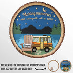 Making Memories One Campsite At A Time - Family Personalized Custom Car Visor Clip - Gift For Yourself, Best Friends, Siblings, Family Members