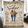 Thank You For Standing By My Side - Bestie Personalized Custom Blanket - Gift For Best Friends, BFF, Sisters