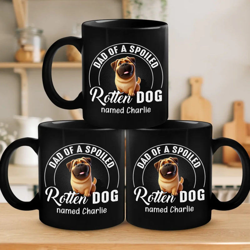 Fur, Chaos, And A Whole Lot Of Attitude - Dog & Cat Personalized Custom Black Mug - Gift For Pet Owners, Pet Lovers