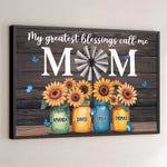 You Make My World Brighter - Family Personalized Custom Horizontal Poster - Mother's Day, Gift For Mom, Grandma