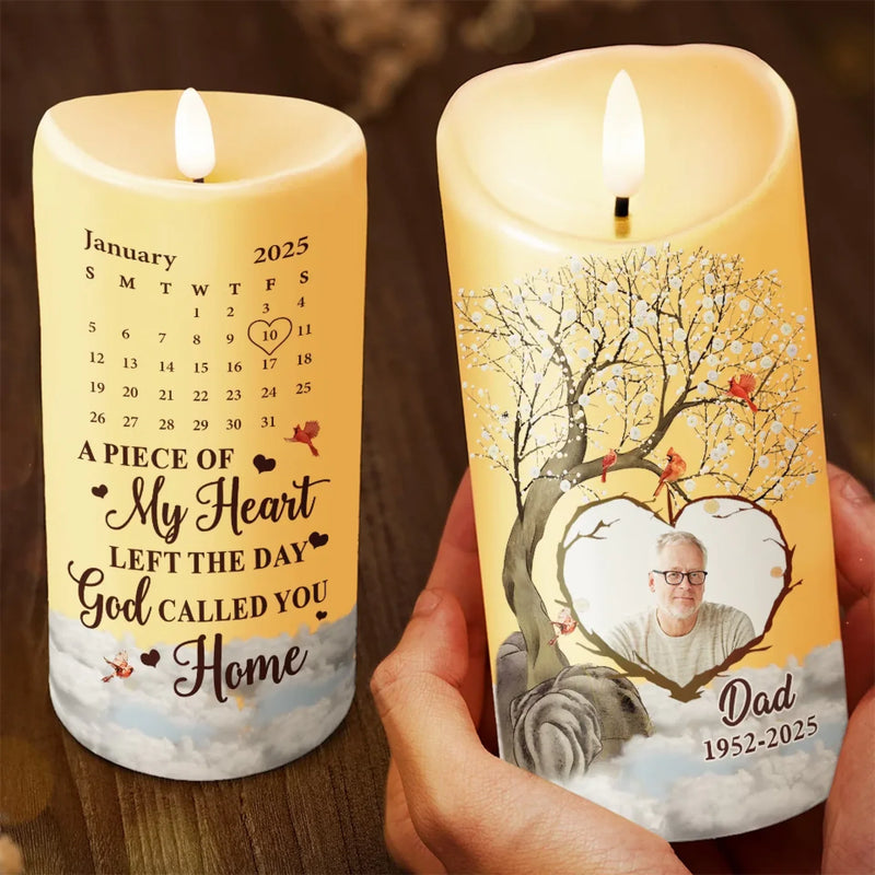 Custom Photo For The Moments When You Want To Feel Them Near - Memorial Personalized Custom LED Candle - Sympathy Gift For Family Members