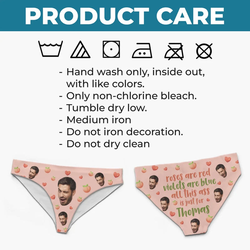 Custom Photo Property Of My Lover’s Hands - Couple Personalized Women Briefs - Gift For Husband Wife, Anniversary