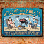 Smoke, Sip, And Savor - Couple Personalized Custom Home Decor Metal Sign - House Warming Gift For Yourself, Husband Wife, Best Friends, Family Members