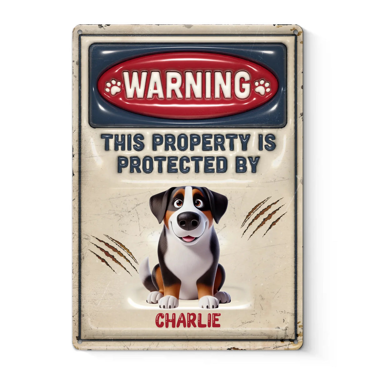 Property Of My Cute Taskmaster - Dog Personalized Custom 3D Inflated Effect Printed Home Decor Metal Sign - House Warming Gift For Pet Owners, Pet Lovers