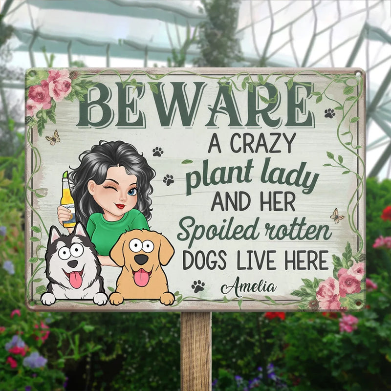 My Happy Place - Dog Personalized Custom Home Decor Metal Sign - House Warming Gift For Pet Owners, Pet Lovers