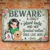 My Happy Place - Dog Personalized Custom Home Decor Metal Sign - House Warming Gift For Pet Owners, Pet Lovers