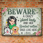 My Happy Place - Dog Personalized Custom Home Decor Metal Sign - House Warming Gift For Pet Owners, Pet Lovers